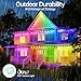 Permanent Outdoor Lights 350ft RGB+IC Outdoor String Lights App Control IP67 Waterproof,120 Scene Modes Decorations for Home, Christmas Lights,Halloween,Holiday, Daily,Birthday,Party( 175ft*2pack)