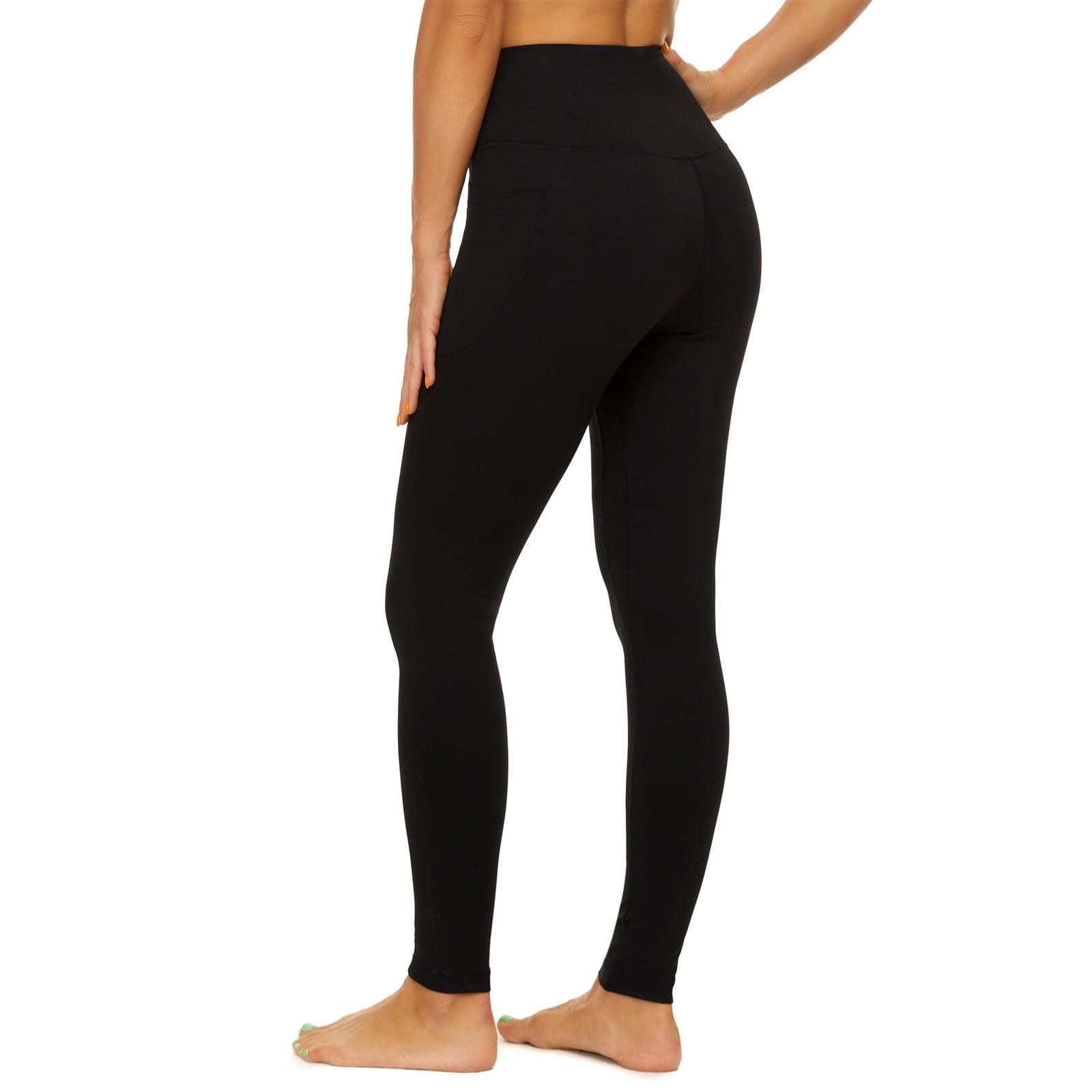 AMYTIS Sport Leggings Damen High Waist Yogahose mit Taschen Lang Sporthose Blickdicht Leggins Fitness Sportleggins - 2