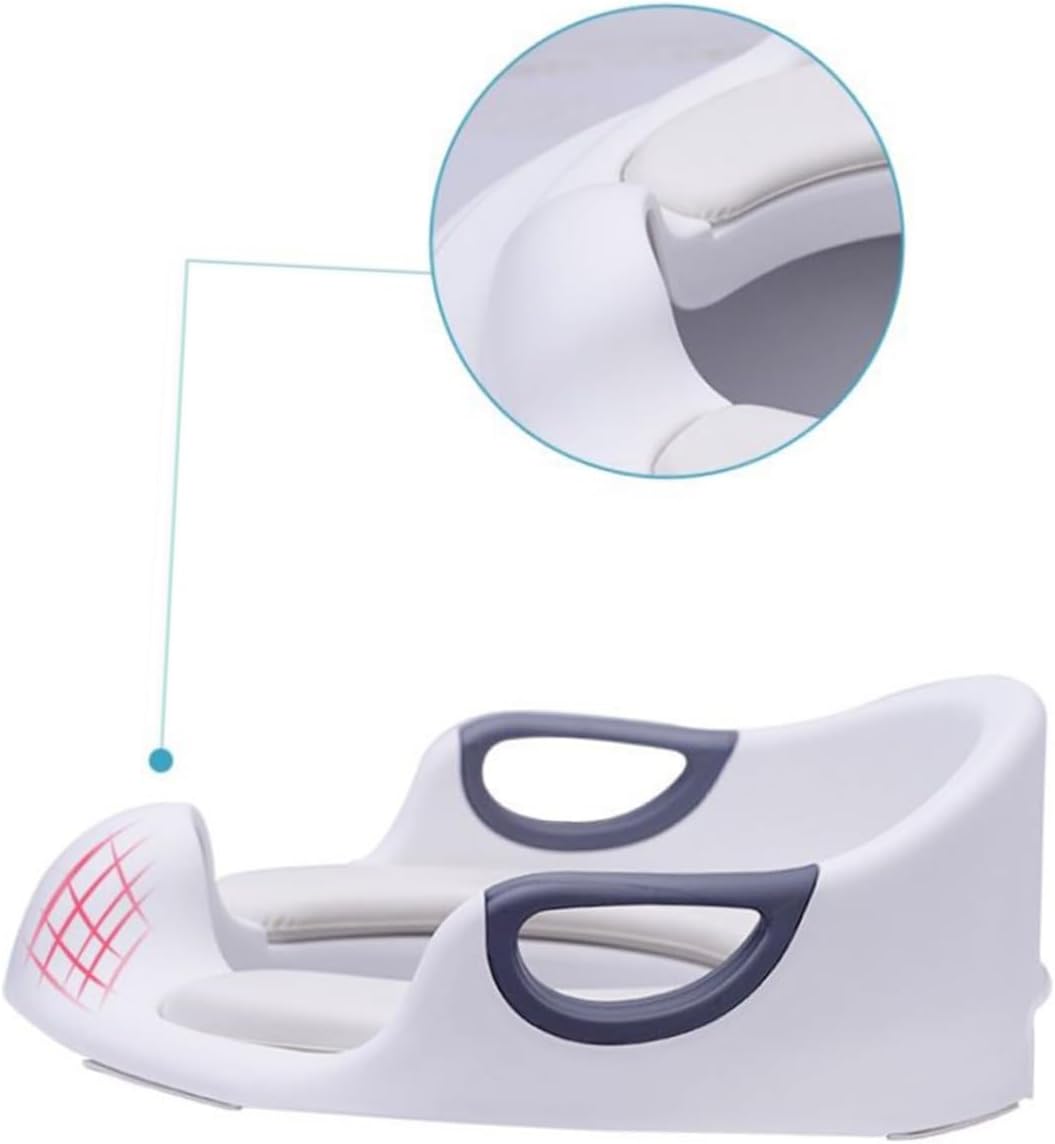 KOMBIUDA Toilet Training Seat for Boy Girl Aged White Pu Material Easy to Clean Durable and Comfortable with High Urine Barrier and Double Handrails for Safe Use