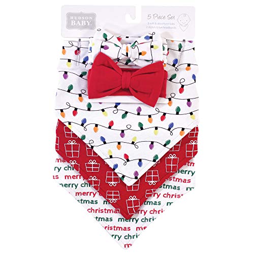 Image of Hudson Baby Unisex Baby Bandana Bibs and Headbands