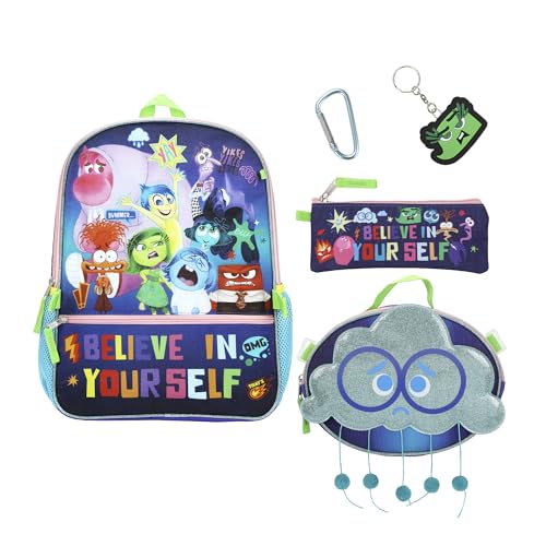BIOWORLD Unisex Kid's Inside Out Backpack Set (Little Big, Blue, OneSize