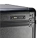 Karl home 4 in 1 Makeup Train Case with 3 Color LED Light Mirror, Rolling Cosmetic Trolley Travel Organizer with Key 360° Swivel Wheels for Beauticians Hairstylists Nail Tech Students, Black