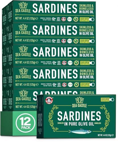 Sea Castle Skinless & Boneless Sardines in Pure Olive Oil 125g (C...