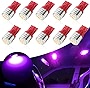 10Pcs License Plate Interior Map Dome Trunk Lights Extremely Bright 3030 Chipsets 168 175 194 2825 W5W T10 Wedge LED Bulbs purple