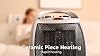 Calentador Eléctrico Pequeño Kismile de Cerámica, Calentador de Espacio Portátil con Ventilador para Oficina con Termostato Ajustable y Protección contra Sobrecalentamiento, Certificado ETL para Cocina, 750W/1500W (Negro) 8