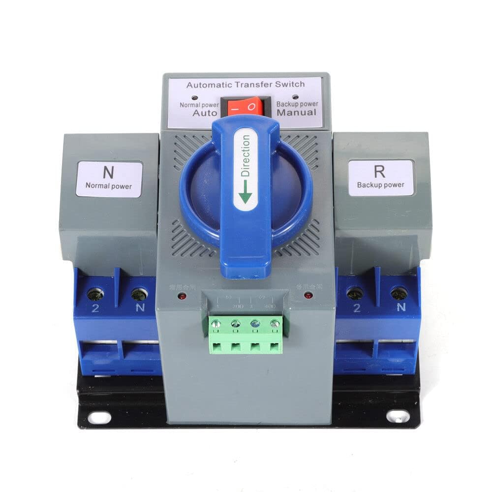 Double Power Transfert Automatique 2P 63A Switch Generator Inverter Micro Break Type Mini Changeover, pour Surveillance, Lutte Incendie, Immeubles de Bureaux