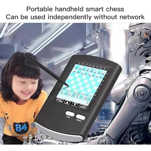 Tragbares elektronisches Schachspiel mit Touch-basiertem Computer, faltbarem Brett und magnetischen Teilen für Einzelspieler, ideal für Anfänger und Enthusiasten