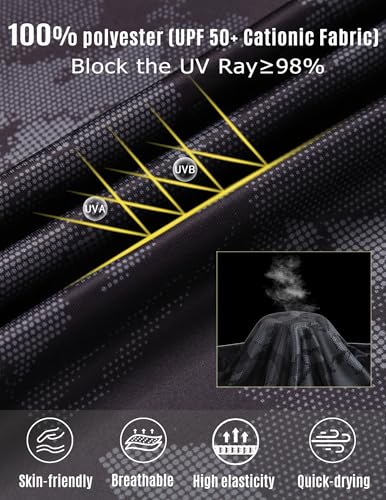 PINSPARK Mens UV Protection Shirts Long Sleeve Fishing Shirts Camo Rash Guard Swim Shirt Quick Dry Athletic Workout Tshirts4