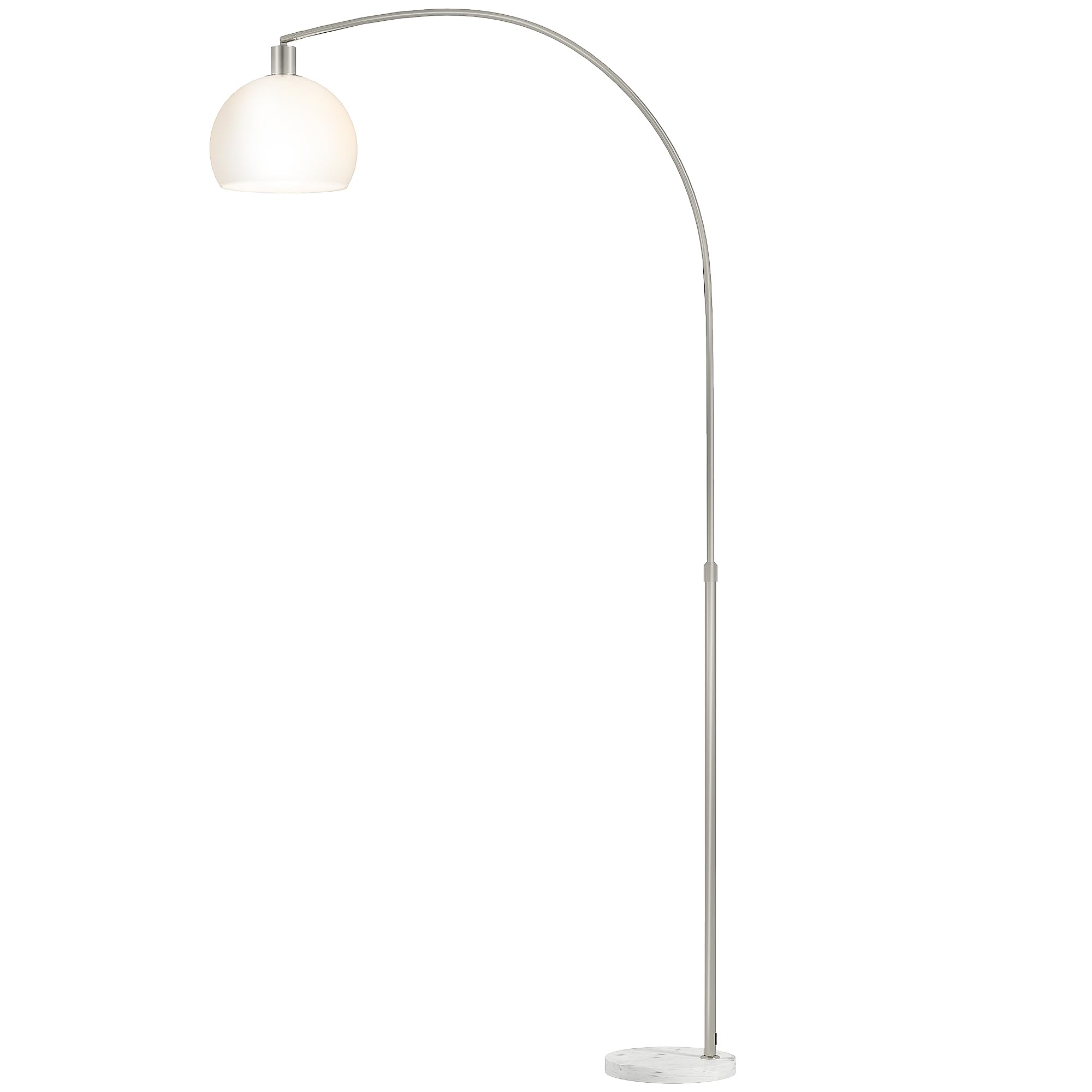 Homcom Unisex White Modern Standing Lamp With Shade & Foot Switch,
