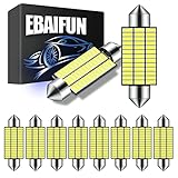EBAIFUN 41mm 6411 578 Led Bulb White 6000k 39-SMD chipset Festoon 42mm 1.61 inch 211-2 212-2 569 6451 Replacement for Car Interior Reading Map Dome Trunk Courtesy Door License Plate Light Pack of 10