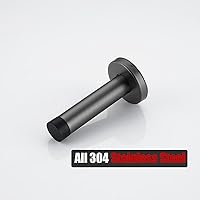 Vista 8 de JQK - Tope para puerta, 304 de acero inoxidable de 1mm de espesor con amortiguación de sonido, tope de puerta con protector de pared de goma, 2