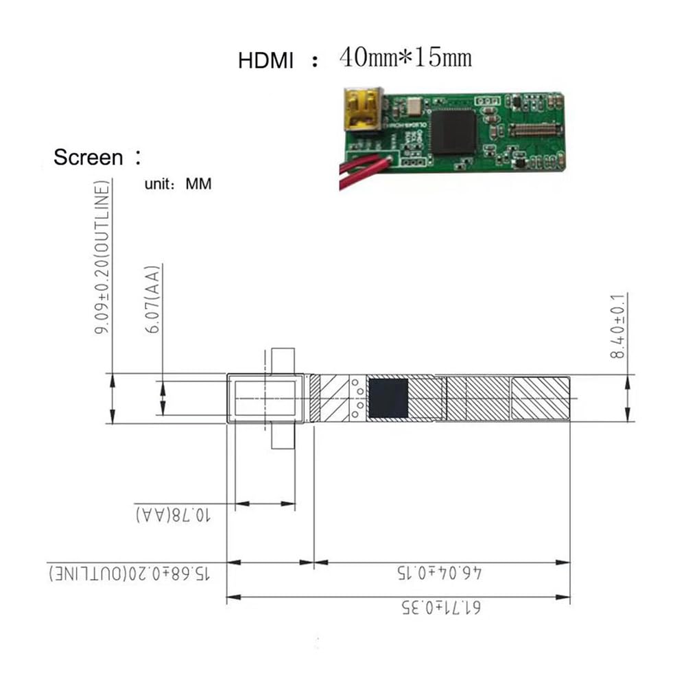Microoled 1.2 cm 1080P FHD 1920(RGB) X1080 Micro OLED wyświetlacz MIPI Interfejs 1800 nitów jasność 90 Hz do okularów AR i VR Gogle