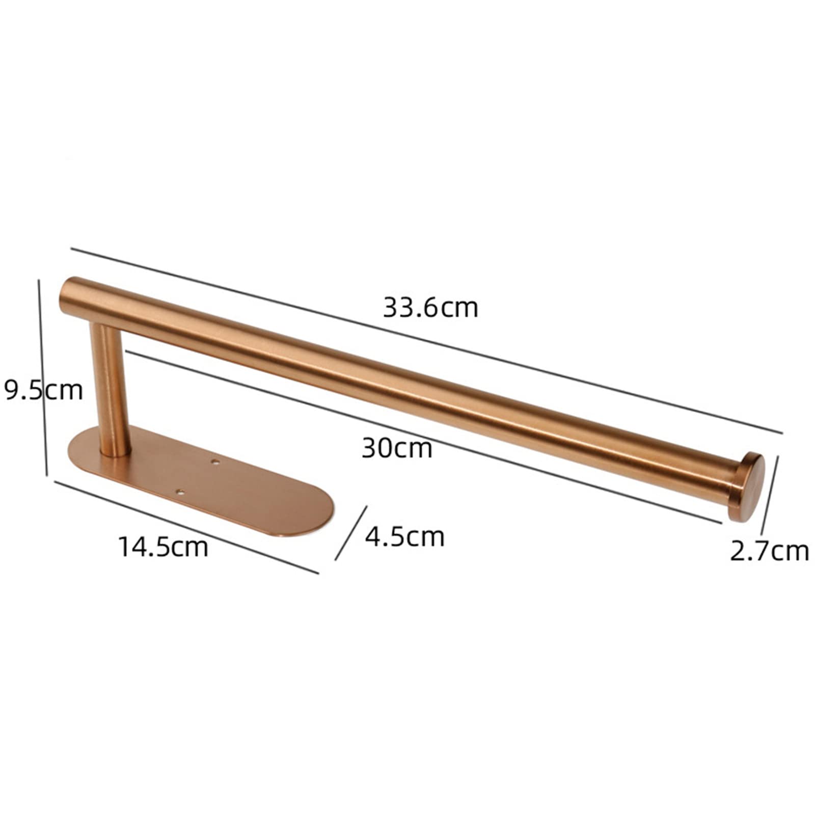 JiuQing Porte-Serviettes en Papier SUS304 Porte-Rouleau De Cuisine en Acier Inoxydable sans Perçage Adhésif Support Mural pour Papier Hygiénique,Rose Gold b