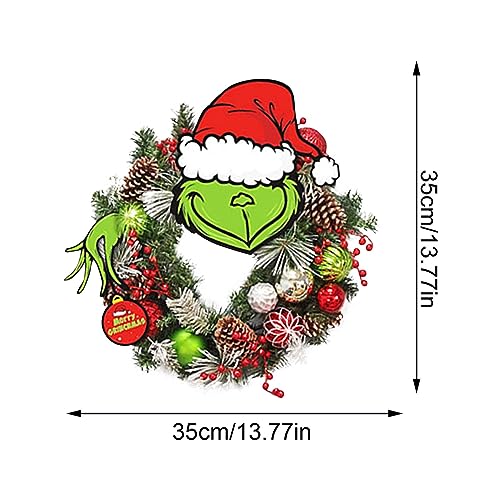 Ghirlanda natalizia Grinch per porta d'ingresso