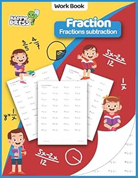Paperback Fraction - Fraction Subtraction: Fraction - Fraction Subtraction Practice Workbook With Solutions (Fraction Workbooks For Kids) Book