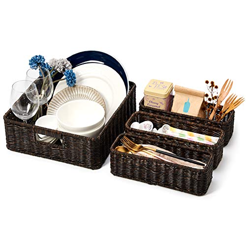 EZOWare Set di 4 Cestini Portaoggetti, Cesto