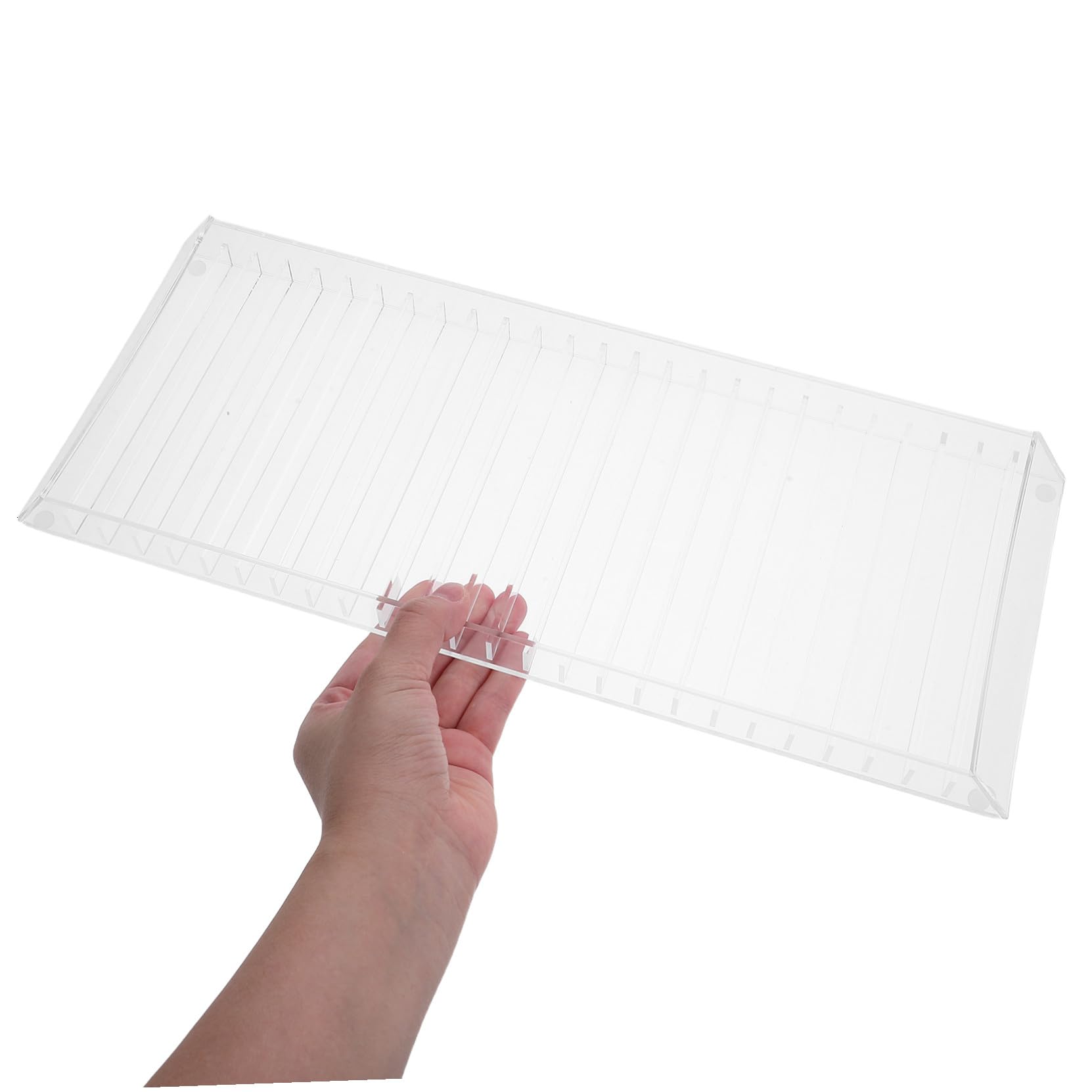 VILLCASE Supporto in Acrilico per Dischi di Gioco, Espositore da Tavolo | Ampia Capienza e Identificazione Rapida, per CD Dvd e Custodie, Finitura Moderna per Ambienti Domestici