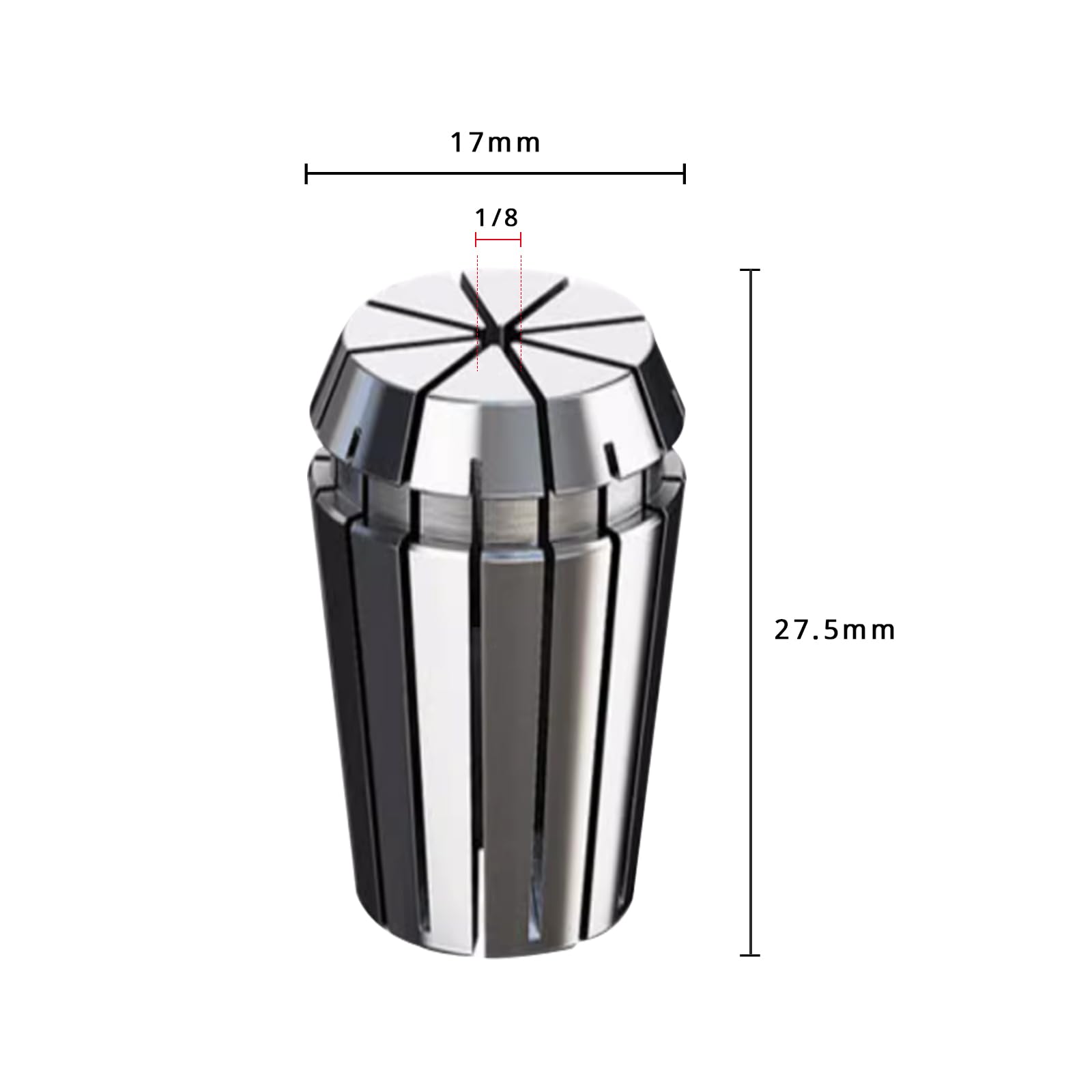 Juego de 4 pinzas de resorte ER16 de 1/8", 1/4", 5/16", 3/8" para máquina de grabado CNC y herramienta de torno de fresado, pinzas de grabado