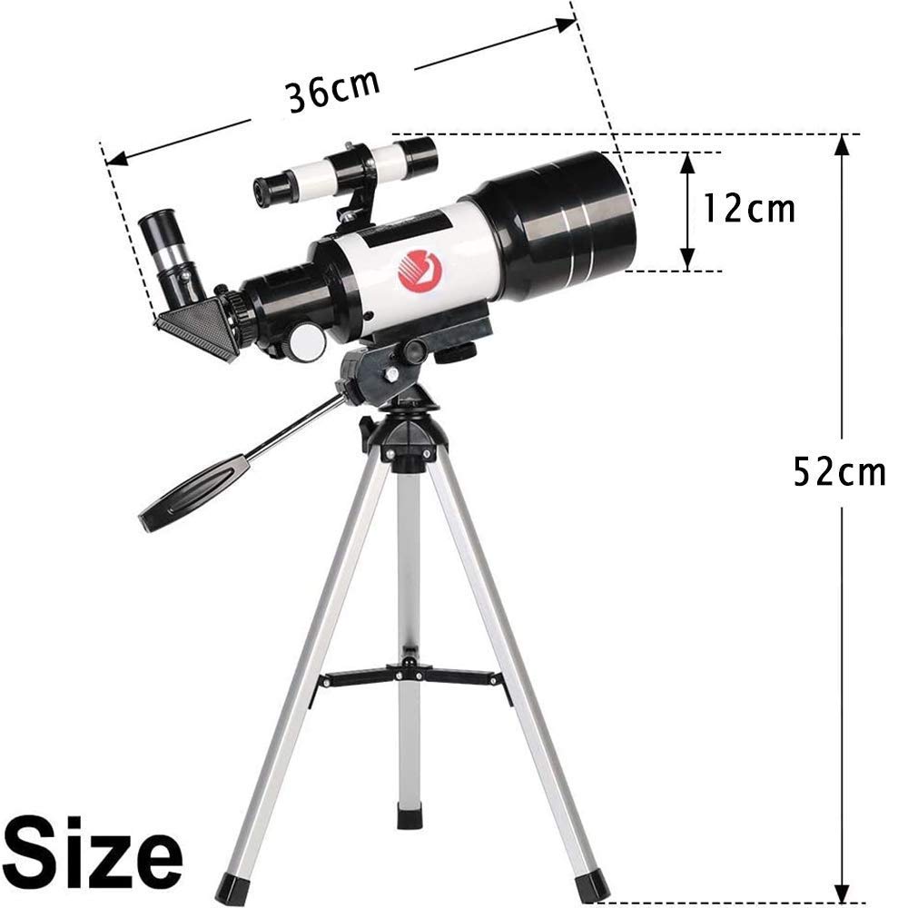 Teleskop dla dzieci astronomia początkujący dorośli, teleskop HD 70 mm do astronomii, zakres startowy ze statywem, adapter do telefonu, celownik good