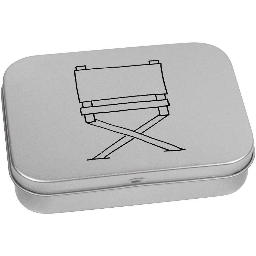 Azeeda 110mm 'Director's Chair' Metal Hinged Tin/Storage Box (TT00008938)