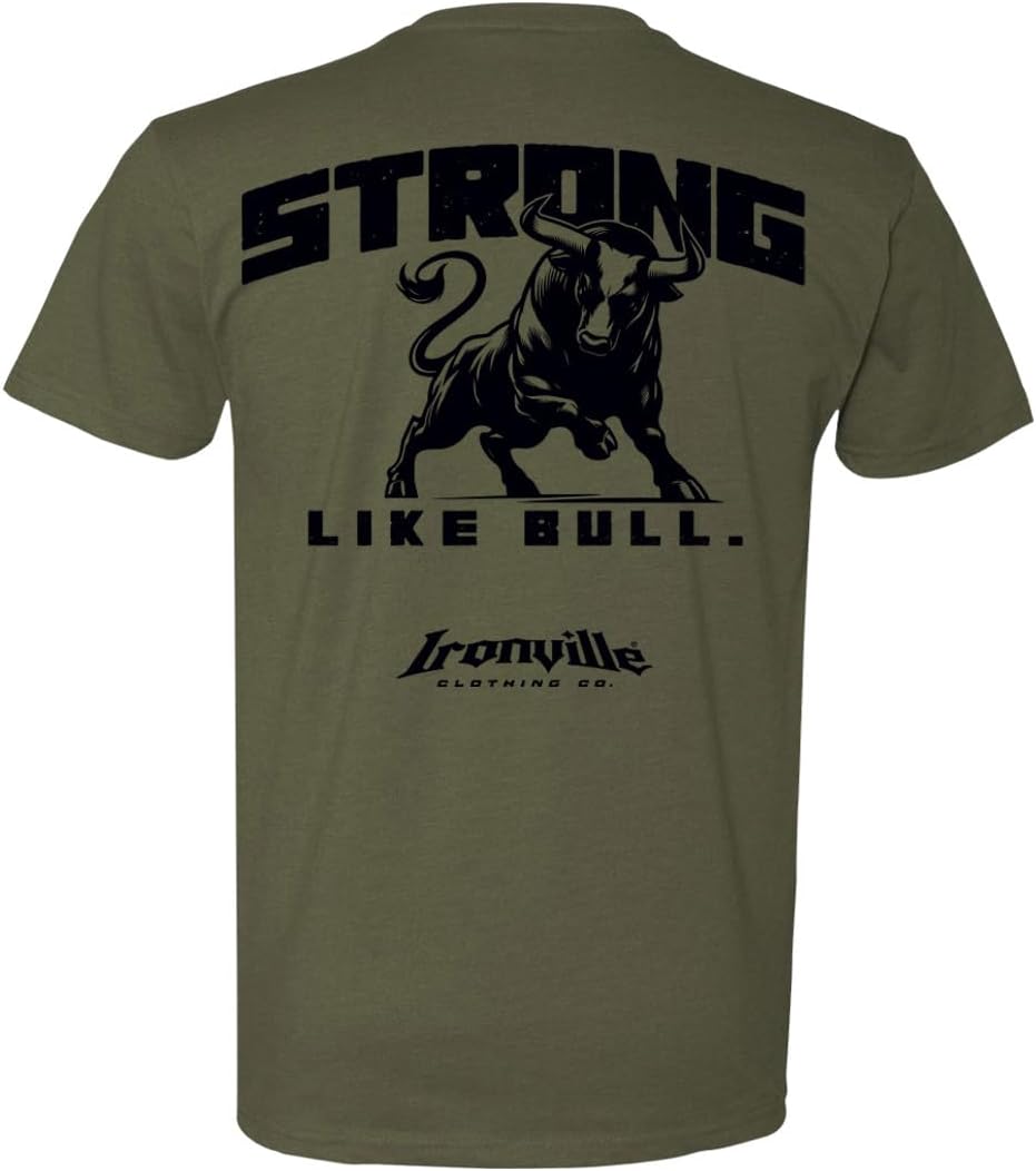 Ironville Strong Like Bull Powerlifting Soft Blend T Shirt