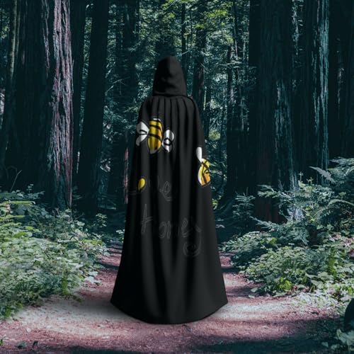 Costume sans stress cape médiévale imprimé miel avec capuche de Noël