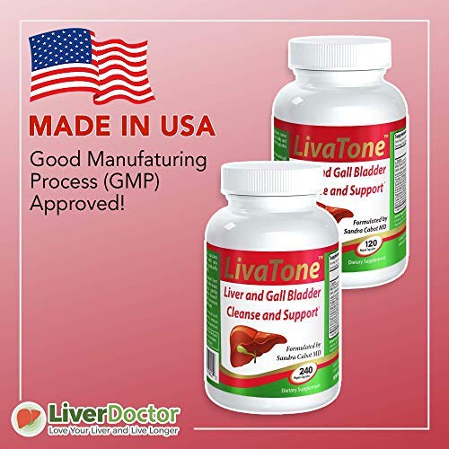 Livatone Liver And Gallbladder Cleanse – Dr. Formulated Liver Cleanse And Detox Pills, Milk Thistle & Antioxidants (240 Capsules) #TOP6