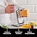 Cheese Grater with Garlic Crusher- Box Grater Vegetable Shredder with 3 Stainless Steel Blades - Graters for Kitchen- Cheese Graters with Handle - Garlic Mincer Tool and Vegetable Peeler