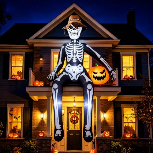 Riesiges aufblasbares Halloween-Skelett