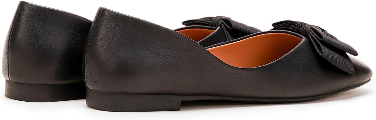 C.Paravano Women's Flats | Genuine Leather | Women's Ballet Flats | Square Toe Shoes | Leather Flats for Women - Image 3