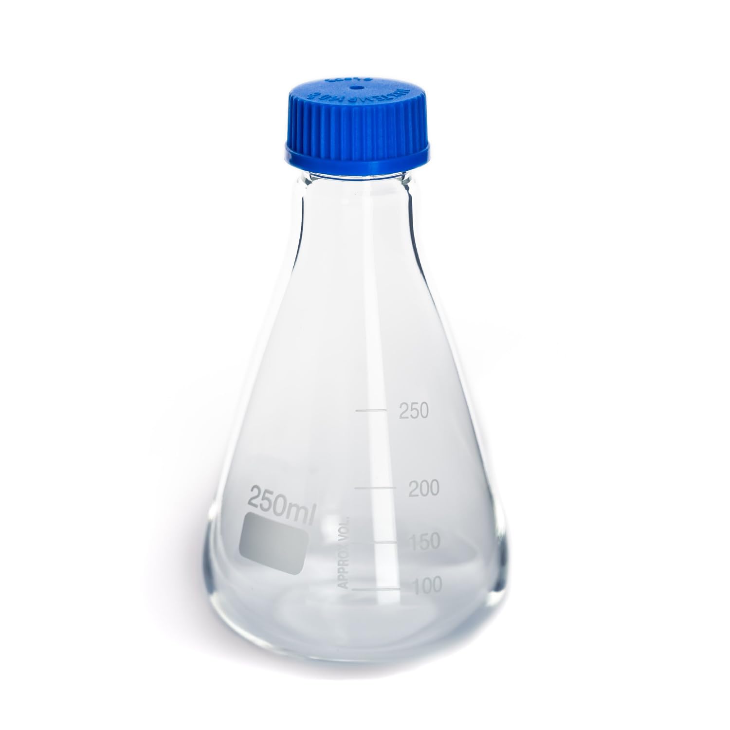 King Mariot Medical Equipments 1Pcs | 250ml Conical Flask (Erlenmeyer) with Screw Cap | Ideal for Heating and Mixing Liquids