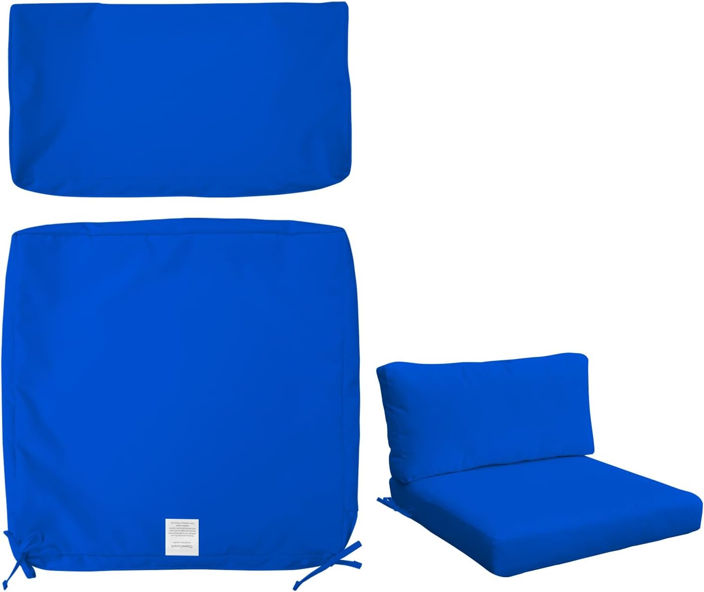 2Pcs Outdoor Seat Cushion and Back Pillow Replacement