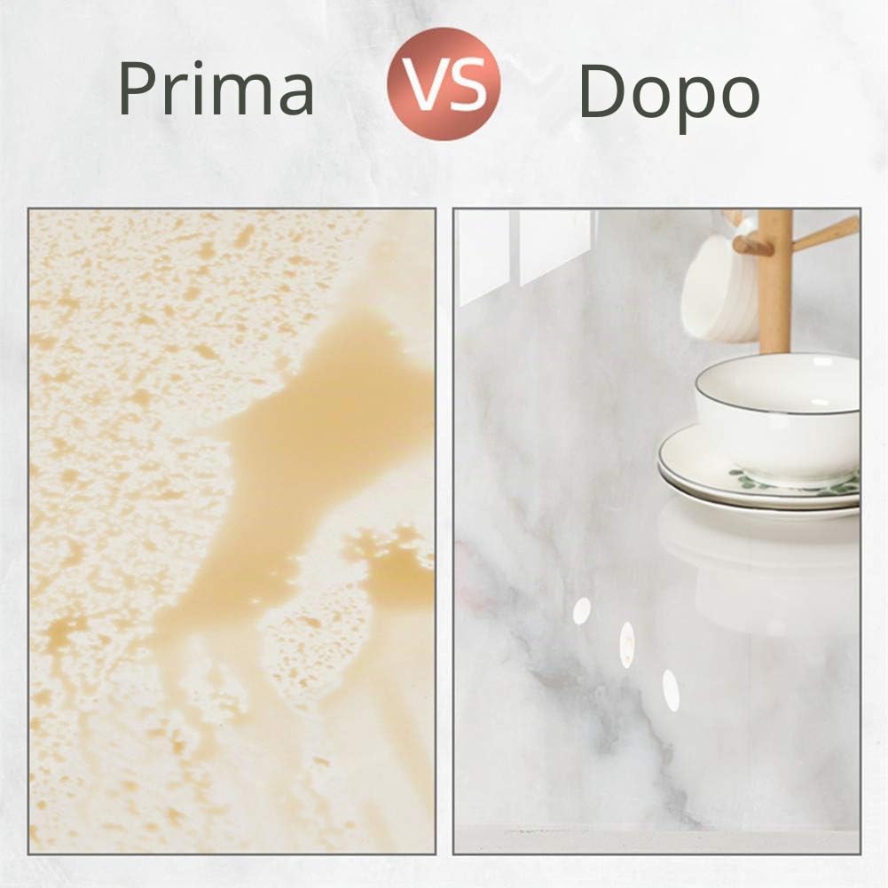 Hode Trasparente Carta Adesiva per Mobili Cucina 40x300cm, Pellicola Adesiva Pareti Piastrelle Porte RotoloDecorativo Vinile Impermeabile