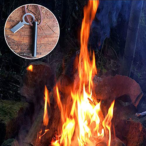 Bsgb Survival Drilled Ferrocerium Ferro Rod Flint Fire Starter Rods With Striker & Leather Lanyard 3.14 Inch Pack Of 3 (80) #TOP5