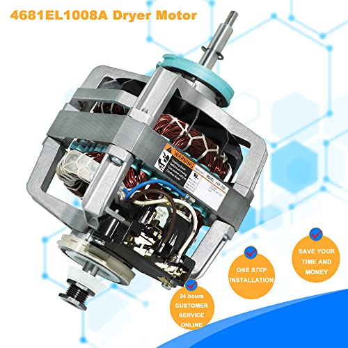 Drive Motor 4681EL1008A Clothes Dryer Blower by puxyblue for LG Ken-More Dryer Replace EAP2400858 4681EL1008B 4681EL1008H 4681EL1008K 4681EL1008P 1330330 (Shaft Length: 2-3/8" and 1-1/4") by puxyblue - Image 5