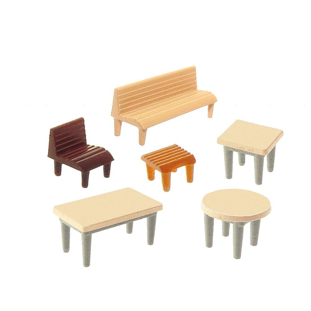 Faller Tables (7) Chairs (24) Benches (12) Building Kit III N Gauge 272440