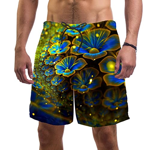 Maillots de bain pour hommes Larkspur bleu et vert haut de gamme