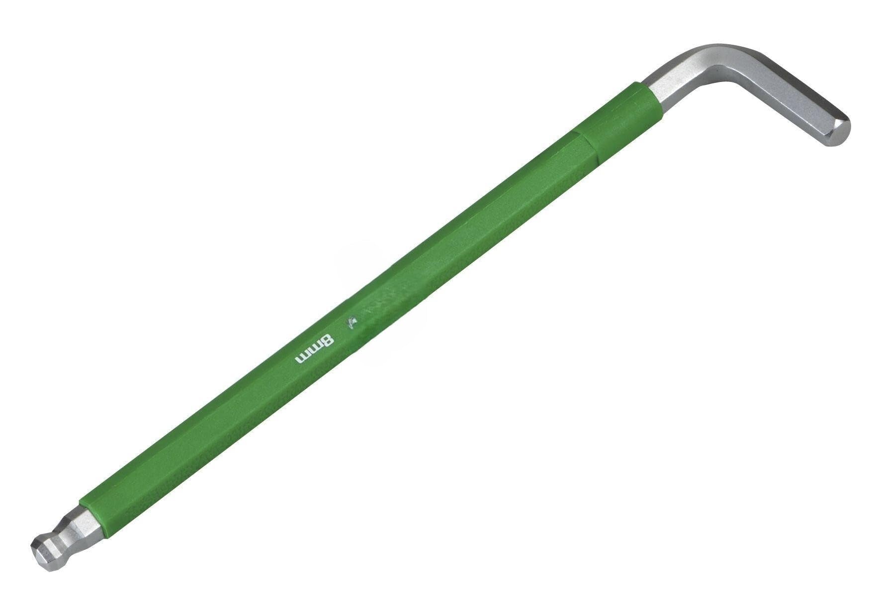 Llave Allen de bola, 8 mm, multicolor, ideal para trabajos en espacios reducidos y reparación de muebles y bicicletas.