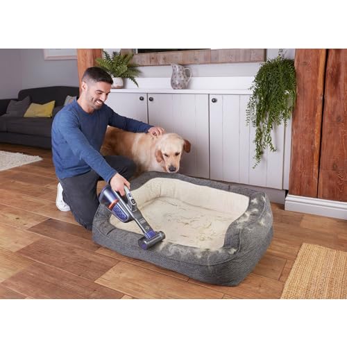 Black+Decker BHV530BFP Accu-handstofzuiger, 36 Wh, 18 V, met Cyclonic Action, geïntegreerde uittrekbare spleetmond, incl. dierenhaarborstel, laadstation met wandhouder. titanium/zilver/violet - Afbeelding 5