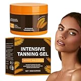 Tanning Gel - 150ml Brown Tan Accelerator for Skin, Moisturizing Bronze Formula with Water Resistant Finish, Enhances Natural Glow, Beauty Product, Body Tanner Accessory for Daily, Face, Adults immagine