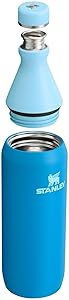 Stanley All Day Slim Bottle 20 oz | Twist On Lid with Leakproof Seal | Slim Design for Travel & Gym | Insulated Stainless Steel | BPA-Free | Azure