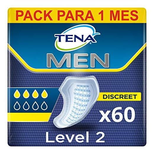Tena Men Level 2, Monatspaket (6 Packungen je 10 Einlagen), 60 Einlagen