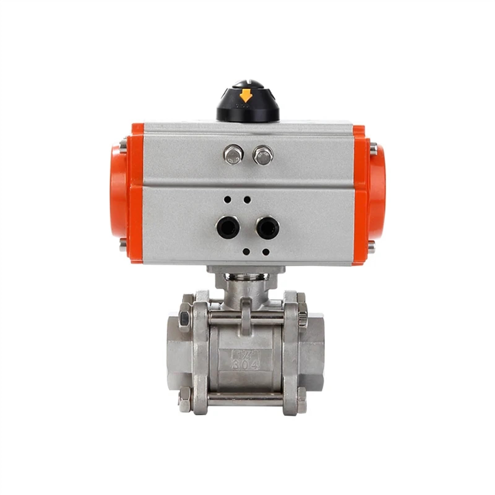 Gazhahzu One Color 1-1/4" Three Piece High Platform Pneumatic Ball Valve 304 Stainless Steel Q611f-16P Double Acting Cylinder