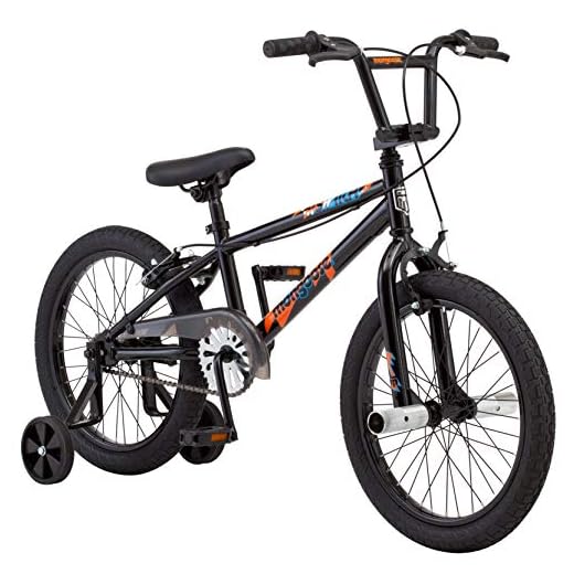 Mongoose Switch BMX Bike for Kids, 18-Inch Wheels, Includes Removable Training Wheels