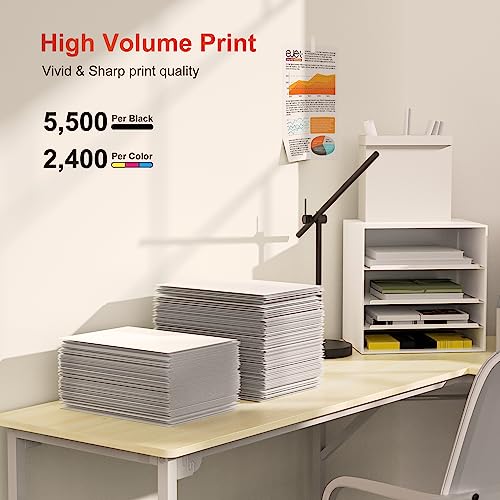 Ejet Phaser 6510/ Workcentre 6515 High Capacity Toner Cartridge (5500 Pages) Compatible Replacement For Xerox Phaser 6510 Workcentre 6515 Printer (1 Black, 1 Cyan, 1 Magenta, 1 Yellow, 4-Pack) #TOP2