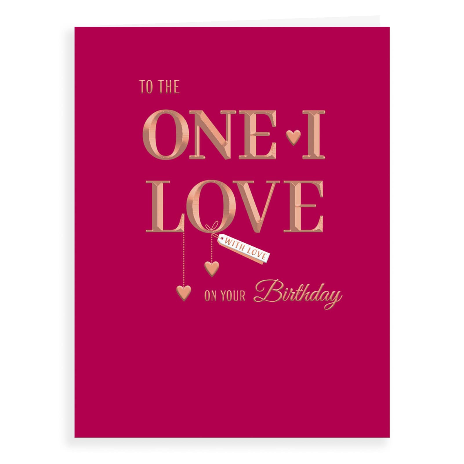 Piccadilly Greetings Avant Garde Studios Birthday Card One I Love - 8 x 6 inches, H90051, White
