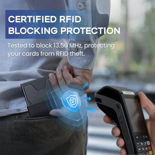 mens business card holder slim card wallet for men and women minimalist rfid blocking wallet with pop-up function thin design metal cases holds 66 cards gifts for men men39s accessories