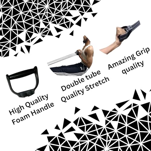 Image of COMBO - Push up Board for Men Double Toning Tubes and Wrist Straps | Build your complete upper Body Strength with Home Gym Equipment with Pushup Board + Double Toning Tube + Wrist Band