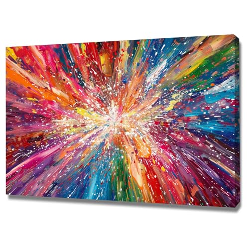 Tableau décoration murale abstraite pour salon moderne | Toile encadrée 60x80cm