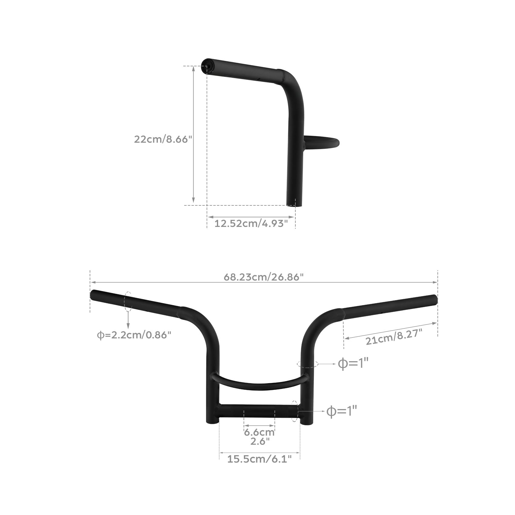 Amazon.com: TCMT Black 8.66'' Rise APE Handle Bars Fit For Honda